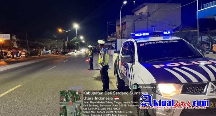 Cegah Kajahatan Di Jam Rawan, Polresta Deli Serdang Laksanakan Patroli Hingga Pagi Hari