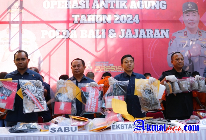 Ops Antik Agung, Polda Bali Sita 4 Kg Ganja, 2 Kg Sabu dan Ribuan Ekstasi