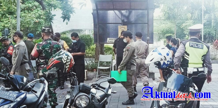 Pawas Polsek Kuta Polresta Denpasar Pimpin Kegiatan Patroli dan Ops Yustisi Penerapan PPKM Darurat