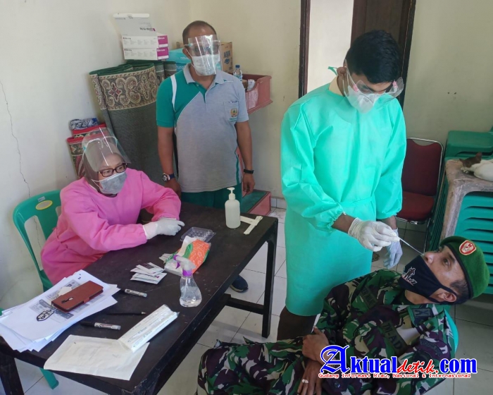 Personel Kodim 0103/Aceh Utara Laksanakan Test Swab Antigen