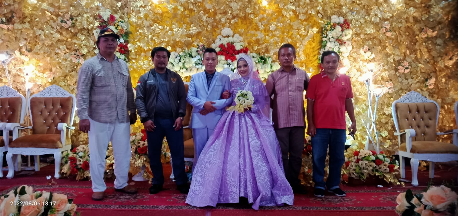 Ketua PWPSU Burju Simatupang ST Hadiri Pernikahan Putra Ridwan S Kudadari Pengurus DPP (Himpak)