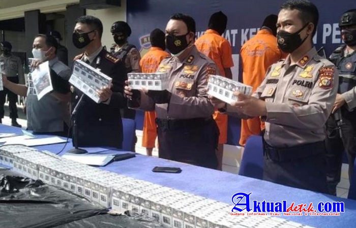 Dirpolairut Polda Riau Berhasil Gagalkan Sindikat Rokok Ilegal
