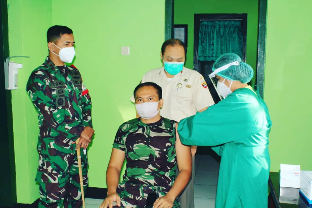 96,7% Personel Kodim Tabanan telah Melaksanakan Vaksin