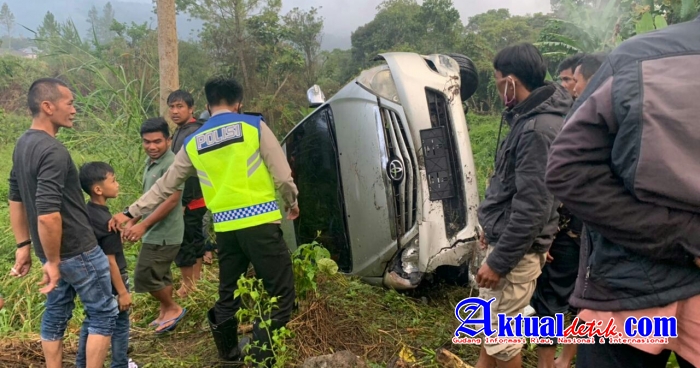 Kecelakaan Lalulintas Tunggal Di Kampung Lut Kucak Kecamatan Wih Pesam