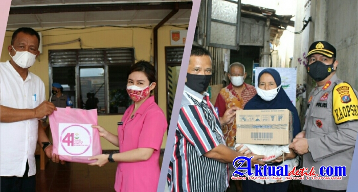 Kapolres Pematang Siantar Dan Ketua Bhayangkari Cabang Berbagi Kasih di Bulan Suci Ramadhan