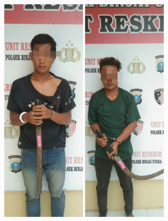 Polres Binjai Bekuk Geng Motor membawa senjata Tajam