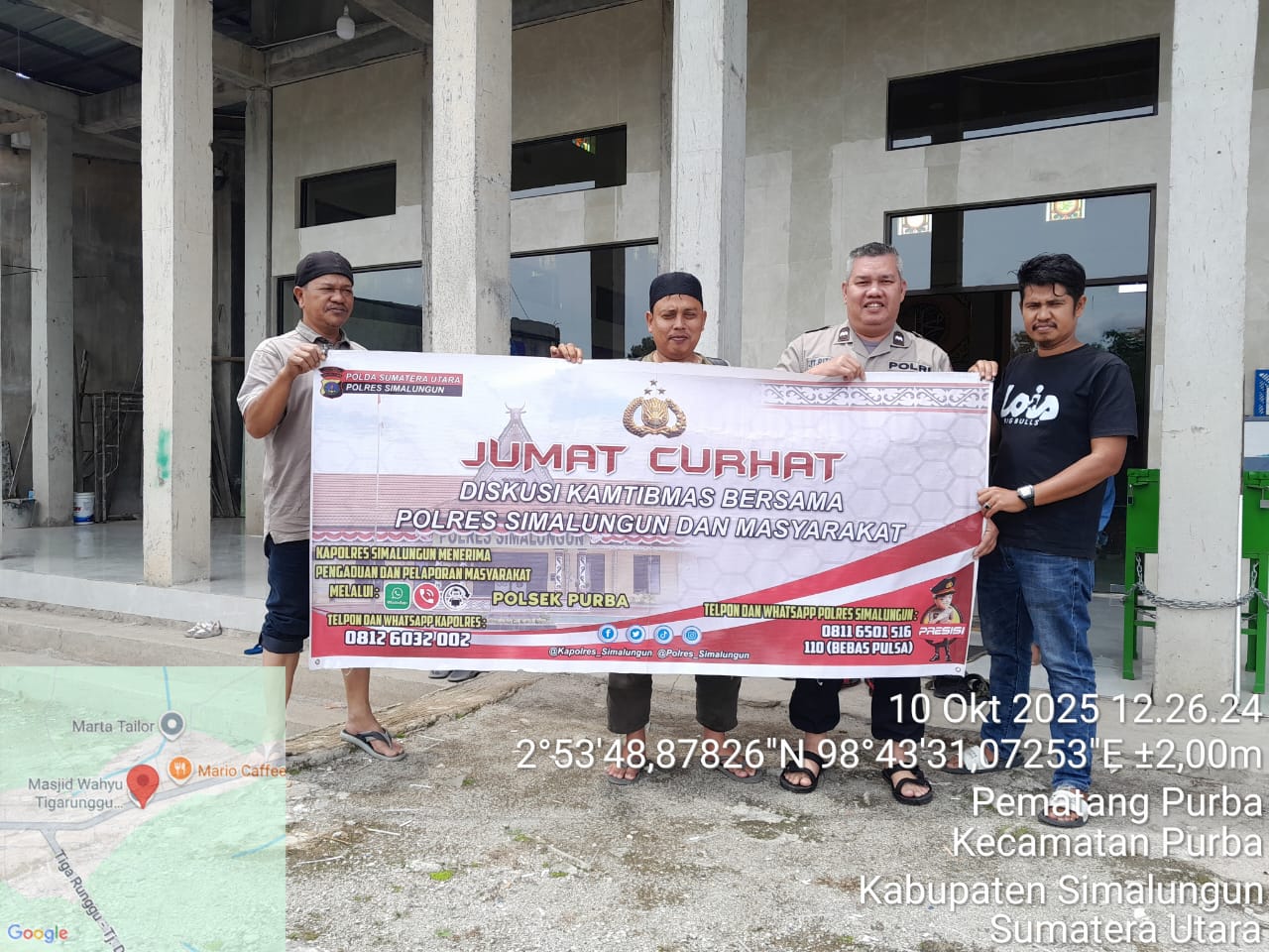 Jaga Kamtibmas, Polsek Purba Giat PAM Sholat Jumat