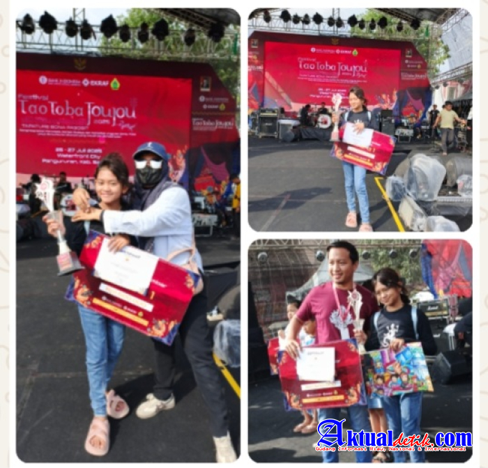 Alfatih Humaira syifa sembiring Juara I Lomba Menggambar dalam Event Tao Toba Jou -Jou