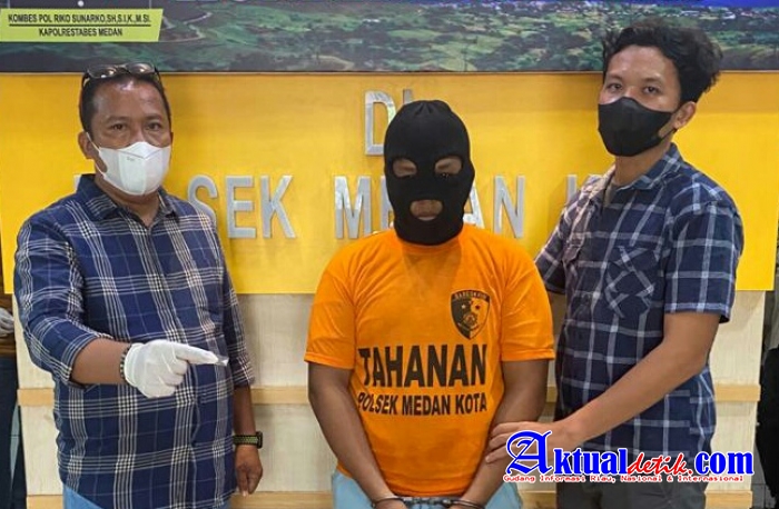 Tekab Reskrim Polsek Medan kota meringkus Pelaku Pengguna Narkotika Jenis Sabu