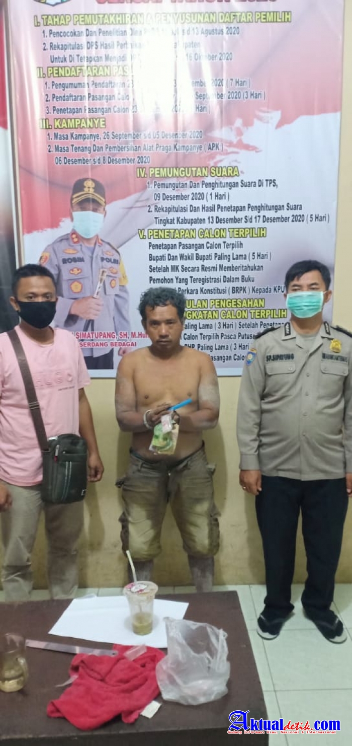 Jual Sabu Sama Polisi, Warga Pulau Tagor Dicidul Tekab Polsek Dolok Masihul