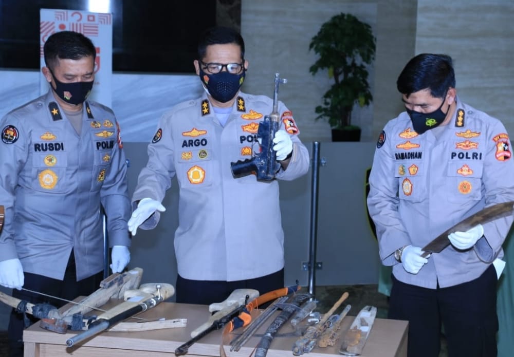 Bunker Gudang Produksi Senjata Rakitan di Lampung Terungkap