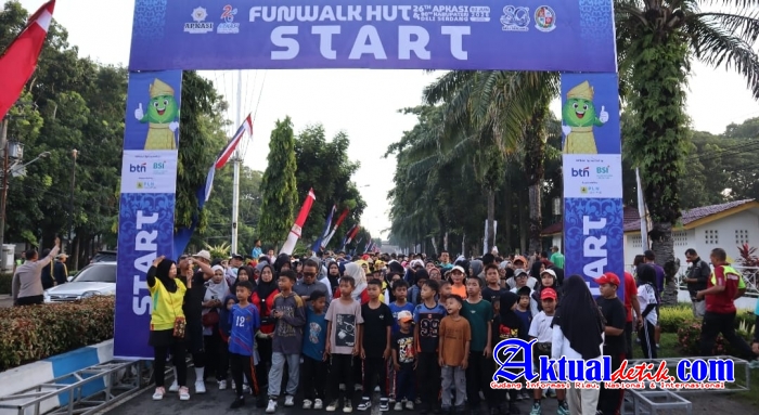 Polresta Deli Serdang Ikuti Fun Walk Peringati Hari Jadi Ke 80 Kabupaten Deli Serdang, HUT APKASI 26
