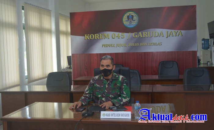 Kolonel Inf Dikdik Sadikin Ikuti Rapat Evaluasi Bidang Intelijen Semester I Tahun 2021