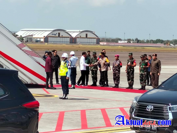 Kapolda Bali Sambut Kunker Presiden RI. Di Bandara Ngurah Rai