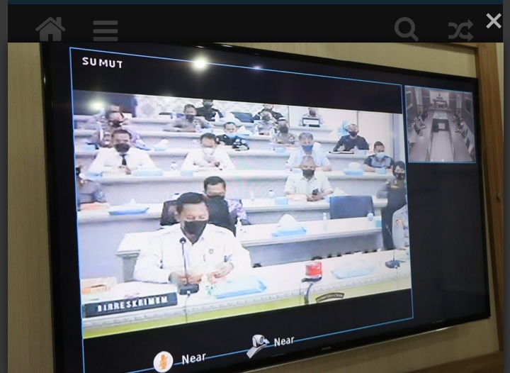 Direktur kriminal umum Polda Sumut pimpin video conference ops pekat jelang Ramadhan