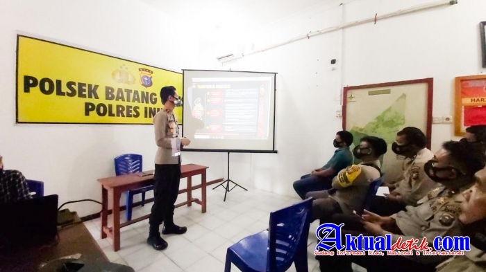 Kapolsek Batang Gangsal Briefing Personil, Terkait Commander Wish dan Program 100 Hari Kerja Kapolri