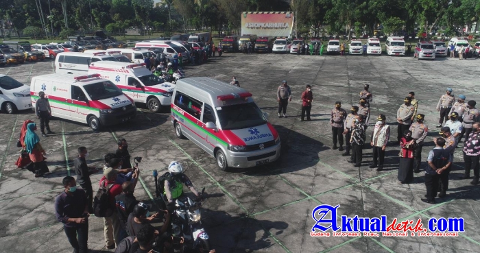 Satgas Covid-19 Riau Kerahkan 60 Unit Ambulance Dan 220 Petugas, Jemput Pasien Isoman