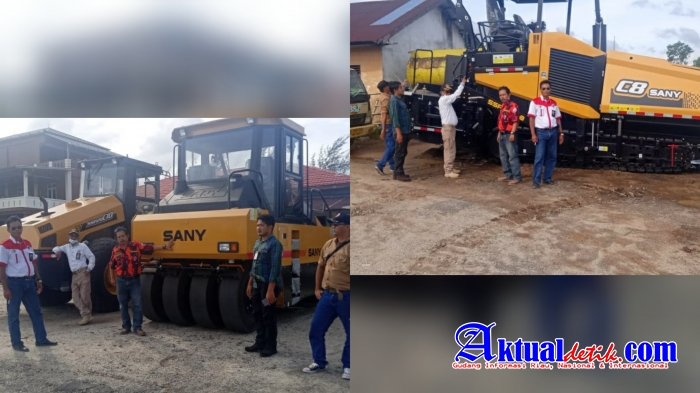 2 Ormas di Beltim dan Trc Bpan Lai Babel Cek Peralatan Utama Pekerjaan Proyek Jalan Milik PT Peduli