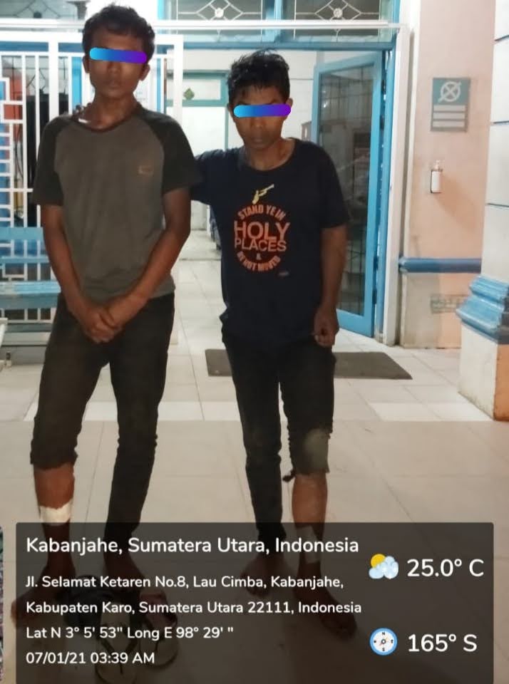 Berusaha Kabur, 2 Pelaku Curanmor Ditembak Personil Sat Reskrim Polres Tanah Karo