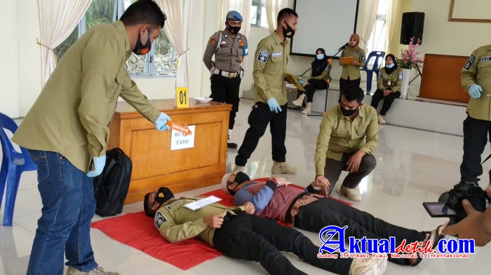 Satreskrim Polres Bener Meriah Gelar Rokontruksi Pembunuhan Darwinto Sihotang