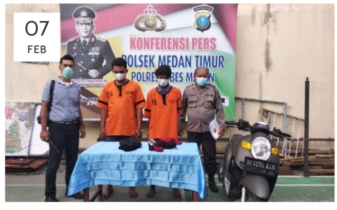 Mantap Polsek Medan Timur Berhasil Meringkus Komplotan Pelaku Pencurian Sepeda Motor
