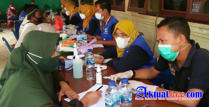 Polsek Ukui Gelar Vaksinasi Massal Bakti Kesehatan Bhayangkara Bagi Masyarakat