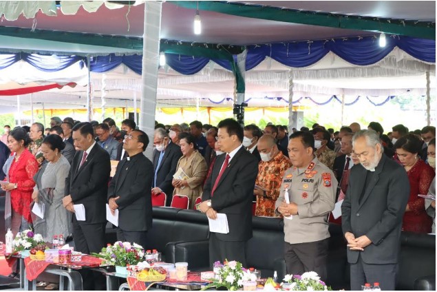 Kapolda Sumut Hadiri Syukuran Awal Tahun Bersama Menko Marvest di Taput