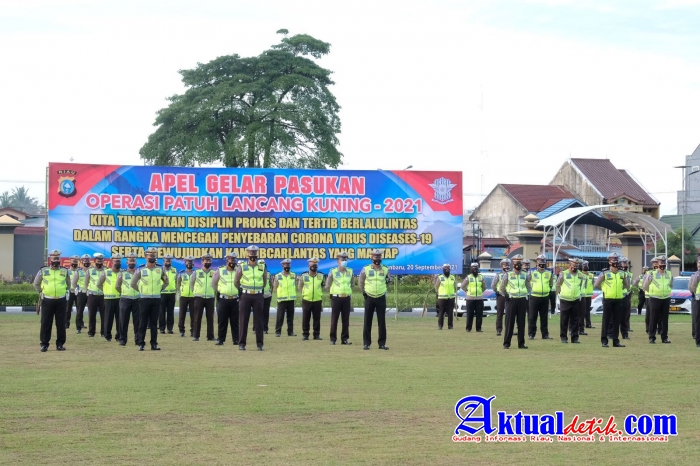 Tingkatkan Disiplin Prokes Dan Tertib Berlalu Lintas, Polda Riau Gelar Ops Patuh Lancang Kuning 2021