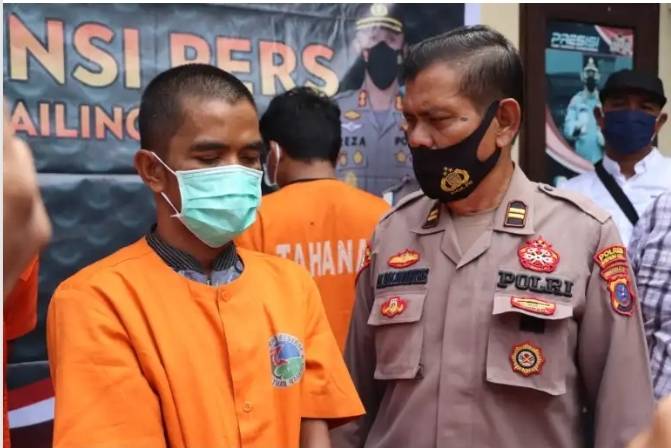 Kapolres Madina Paparkan Kasus 11 Bal Ganja