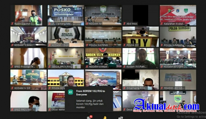 Rakor Bersama Kasatgas Nasional, Bahas PPKM dan Posko Covid 19