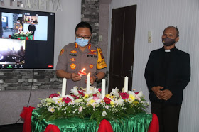 Melalui Zoom meeting, Polresta Deli Serdang Merayakan Perayaan Natal Tahun 2020