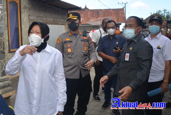 Kapolres Karangasem dan Forkopimda Sambut Kunjungan Menteri Sosial RI di Desa Ban Pasca Gempa Bumi