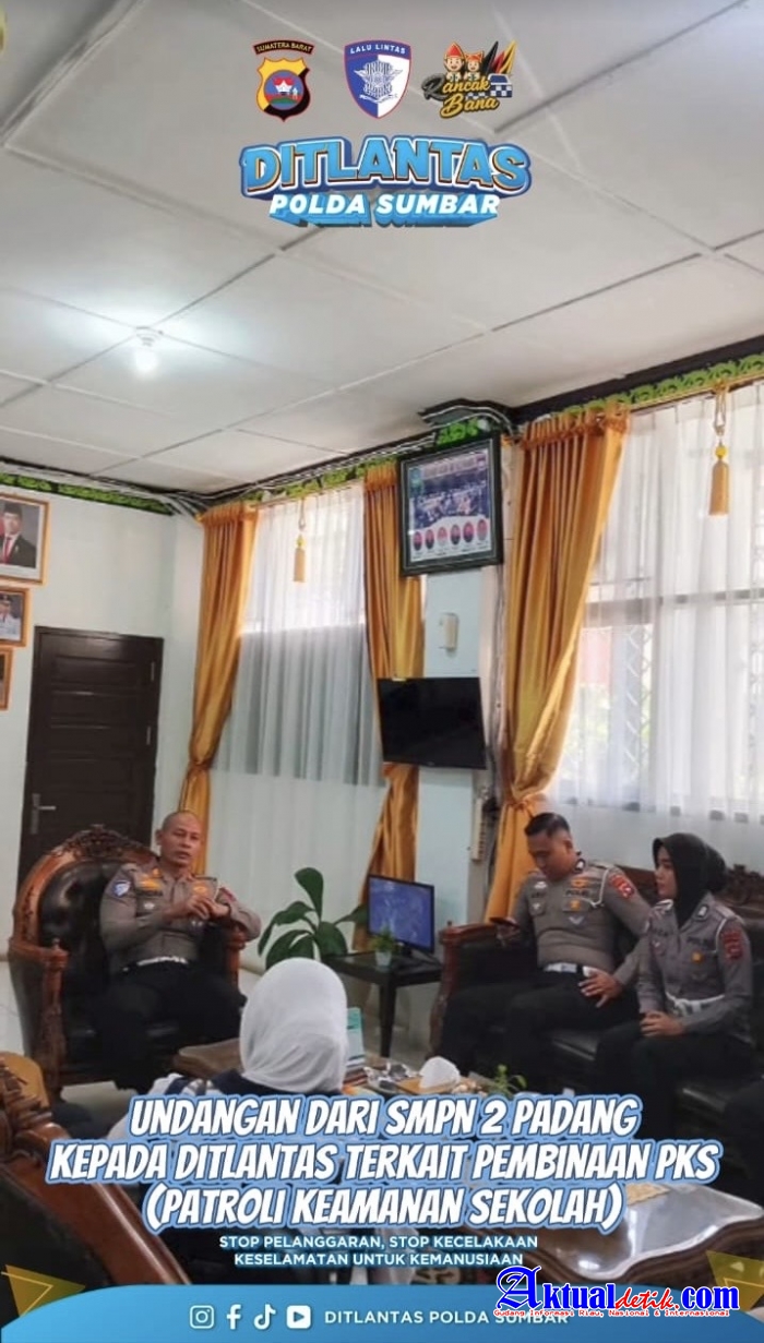 Ditlantas Polda Sumbar Terima Audiensi Perwakilan SMPN 2 Padang Bahas Strategi Pembinaan PKS