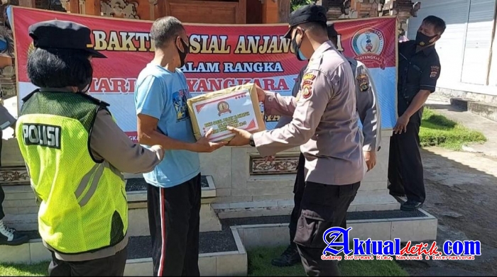 Kepedulian Polsek Blahbatuh Sesama Anggota Yang Mengalami Sakit Menahun