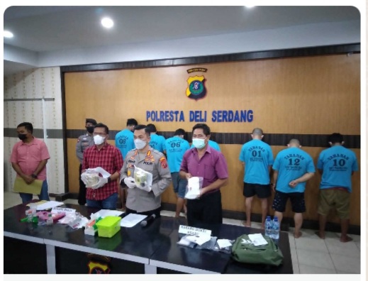 Kapolresta Deli Serdang Paparkan Hasil Tangkapan Sabu 2,3 Kg Antar Provinsi
