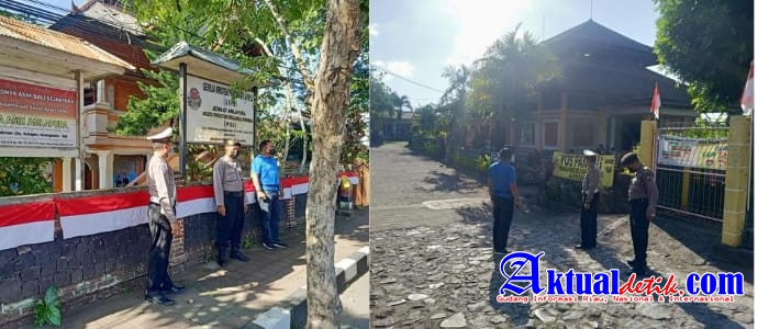 Amankan Umat Kristiani Laksanakan Ibadah, Personil Polsek Karangasem Gelar Patroli Pengamanan