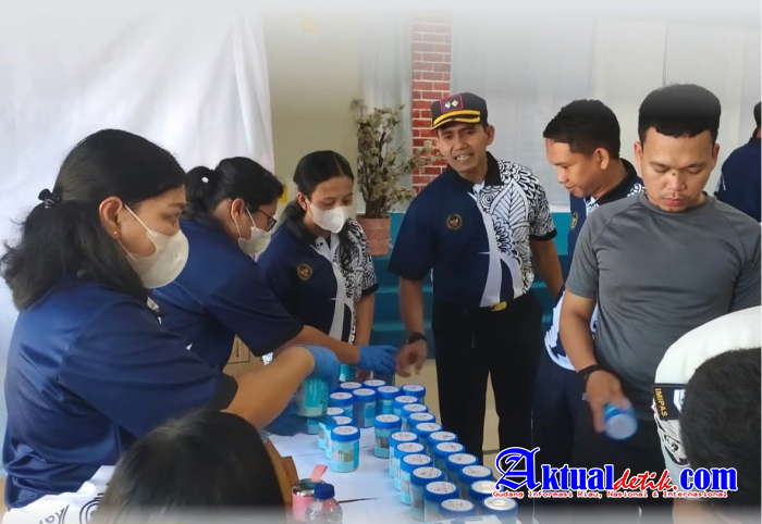 Peringati Hari Bhakti Pemasyarakatan Ke 62, Pegawai Rutan Labuhan Deli ikuti Test Urine