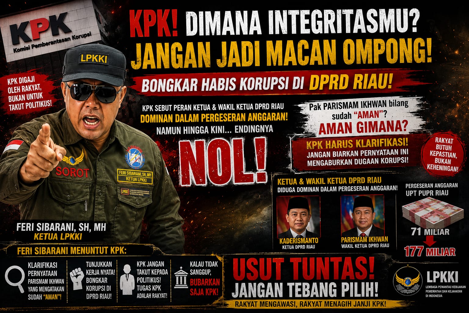 KPK Sebut Peran Ketua dan Wakil Ketua DPRD Riau Dominan Pergesaran Anggaran, Namun Endingnya NOL