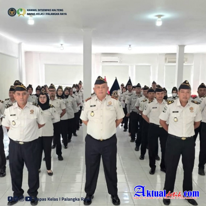 Bapas Palangka Raya Mengikuti Apel Seluruh Jajaran Pegawai Secara Virtual
