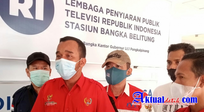 Lantaran Visual Video Dan Narasi Tidak Sesuai Dengan Fakta Kantor TVRI Babel Didatangi Puluhan Pers