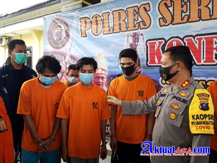 4 Tahanan Kabur Berhasil Ditangkap Polres Sergai, 1 Pelaku Terpaksa Dipelor Polisi