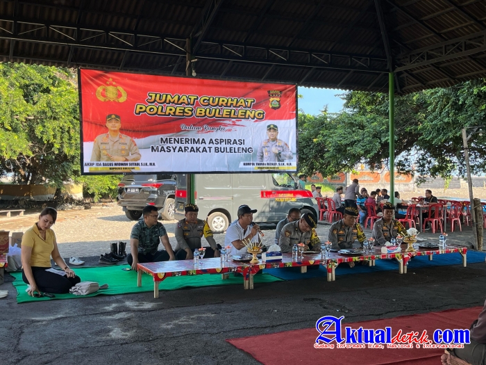 Gelar Jumat Curhat, Polres Buleleng Menerima Aspirasi Masyarakat Kerobokan Kecamatan Sawan