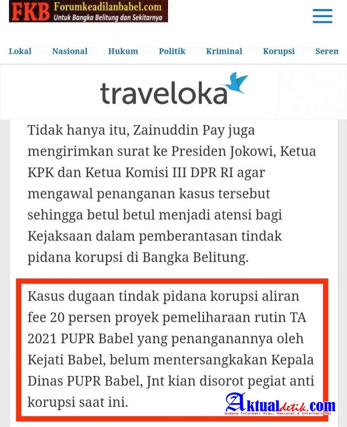 Kerapkali Diberitakan Oleh Media Online Babel Ini Kata Kadis PUPR Babel