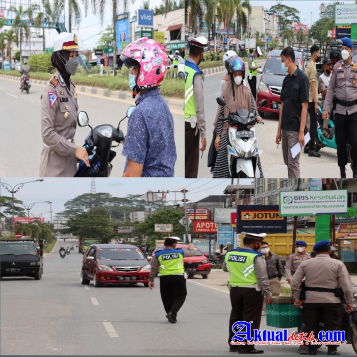 Satlantas Polres Pelalawan Laksanakan OPS Keselamatan Lancang Kuning 2022