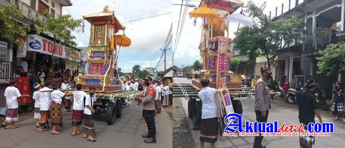 Pastikan Mematuhi Penerapan Prokes, Kapolsek Sidemen Pimpin Langsung Pengamanan Upacara Ngaben