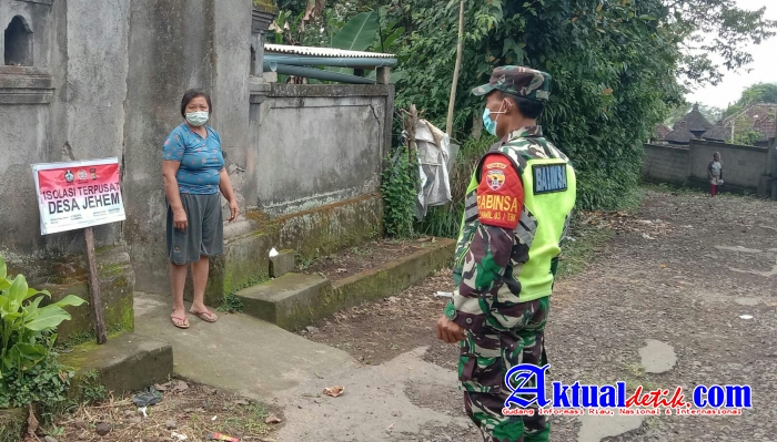 Kodim Bangli Beserta Jajaran Selalu Awasi Isoter Desa