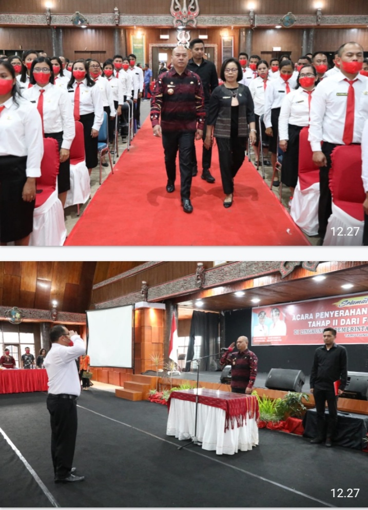 Bupati Taput Serahkan 292 SK PPPK Jabatan Guru Tahap II Formasi Tahun 2021