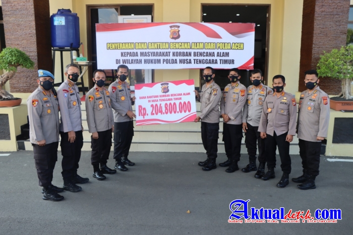Polda Aceh Salurkan Bantuan Untuk Polda NTT Bantu Korban Bencana Alam