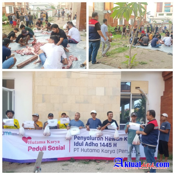Hari Raya Idul Adha 1445 H, Hutama Karya Peduli Sosial Laksanakan Pemotongan Hewan Qurban