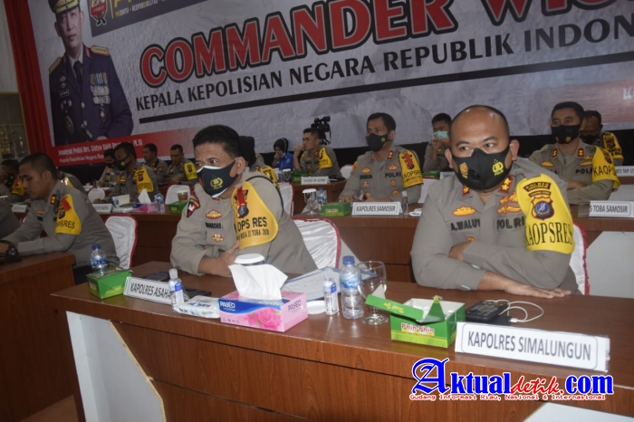 Dukung 100 Hari Kinerja Kapolri, Kapolres Simalungun Ikuti Commander Wish Kapolri